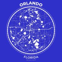 Orlando Florida Map Sketch Long Sleeve Shirt