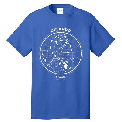 Orlando Florida Map Sketch Tall T-Shirt