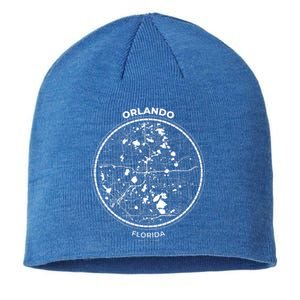 Orlando Florida Map Sketch Sustainable Beanie