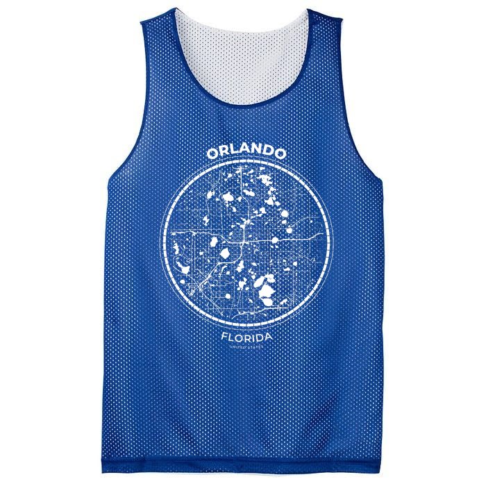 Orlando Florida Map Sketch Mesh Reversible Basketball Jersey Tank