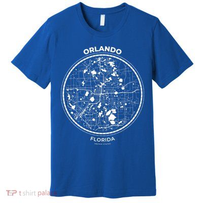 Orlando Florida Map Sketch Premium T-Shirt
