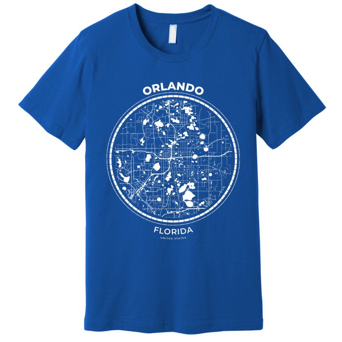 Orlando Florida Map Sketch Premium T-Shirt