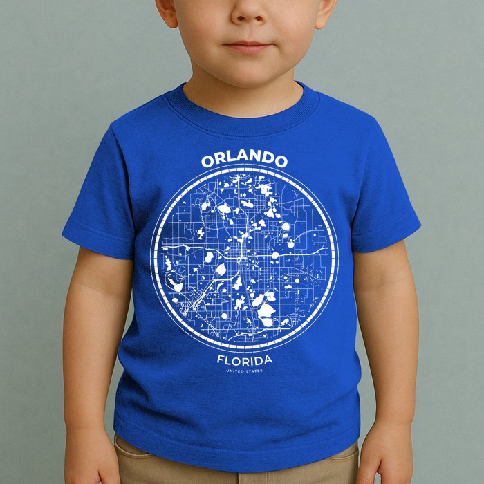 Orlando Florida Map Sketch Toddler T-Shirt