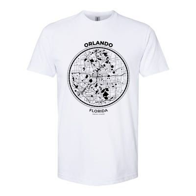 Orlando Florida Map Sketch Softstyle® CVC T-Shirt