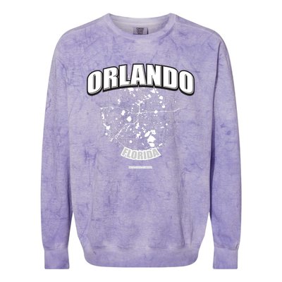 Orlando Florida Map Colorblast Crewneck Sweatshirt