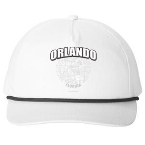 Orlando Florida Map Snapback Five-Panel Rope Hat