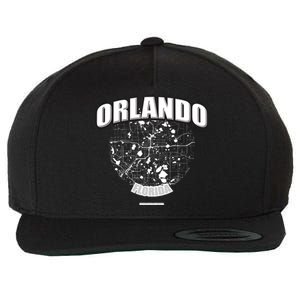 Orlando Florida Map Wool Snapback Cap