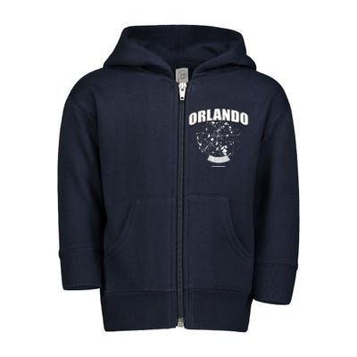 Orlando Florida Map Toddler Zip Fleece Hoodie