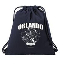 Orlando Florida Map Drawstring Bag