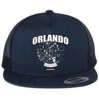 Orlando Florida Map Flat Bill Trucker Hat