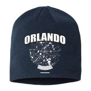 Orlando Florida Map Sustainable Beanie