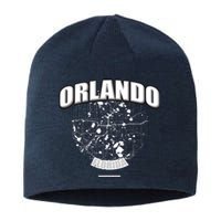 Orlando Florida Map Sustainable Beanie