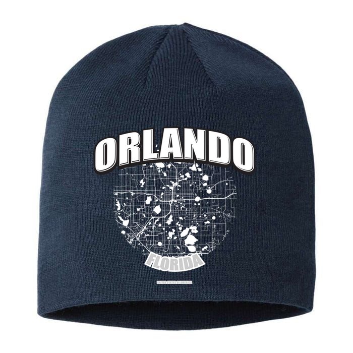 Orlando Florida Map Sustainable Beanie