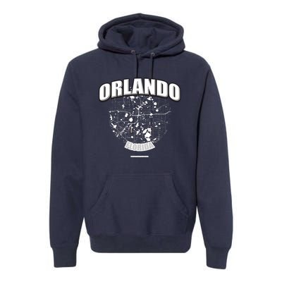 Orlando Florida Map Premium Hoodie