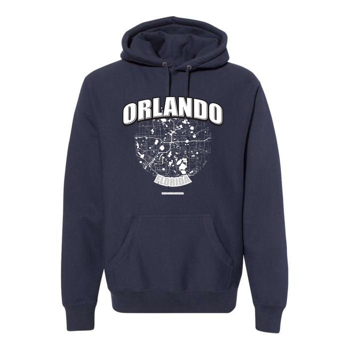 Orlando Florida Map Premium Hoodie