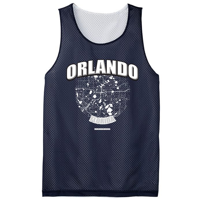 Orlando Florida Map Mesh Reversible Basketball Jersey Tank