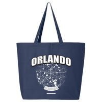 Orlando Florida Map 25L Jumbo Tote
