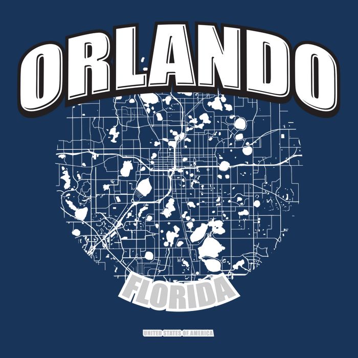 Orlando Florida Map 25L Jumbo Tote