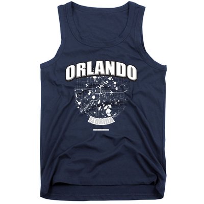 Orlando Florida Map Tank Top