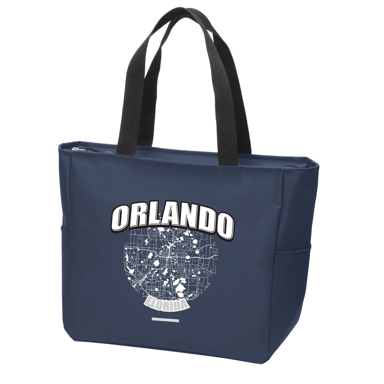 Orlando Florida Map Zip Tote Bag