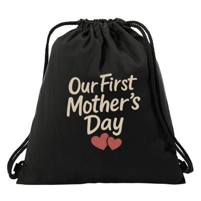 Our First Mother's Day Drawstring Bag