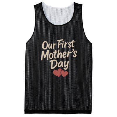 Our First Mother's Day Mesh Reversible Basketball Jersey Tank