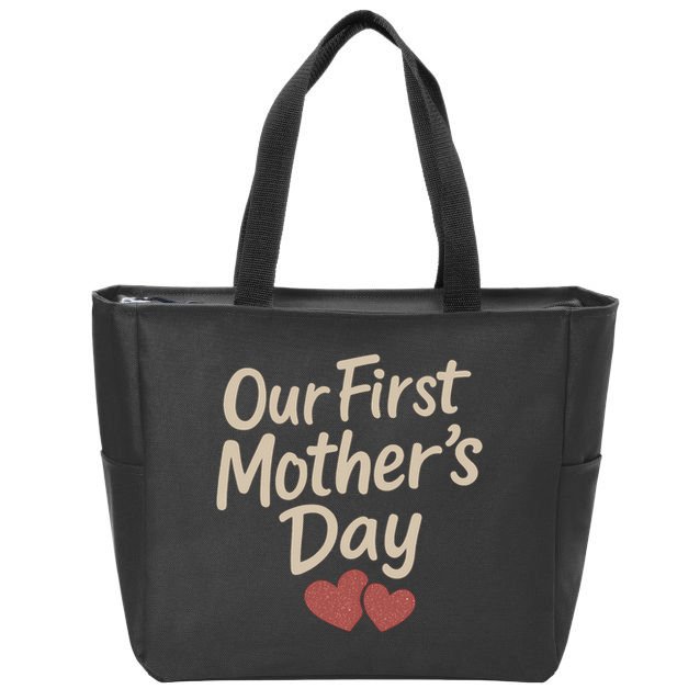 Our First Mother's Day Zip Tote Bag