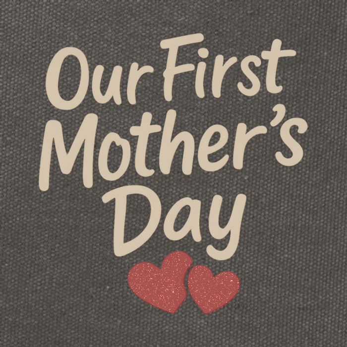 Our First Mother's Day Cotton Canvas Backpack