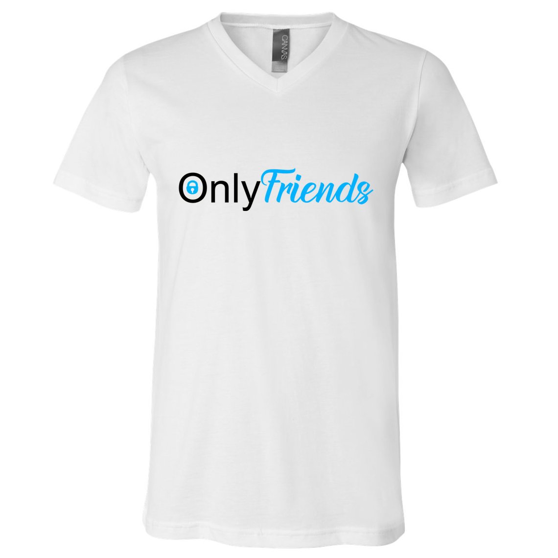 OnlyFriends Funny Meme V-Neck T-Shirt