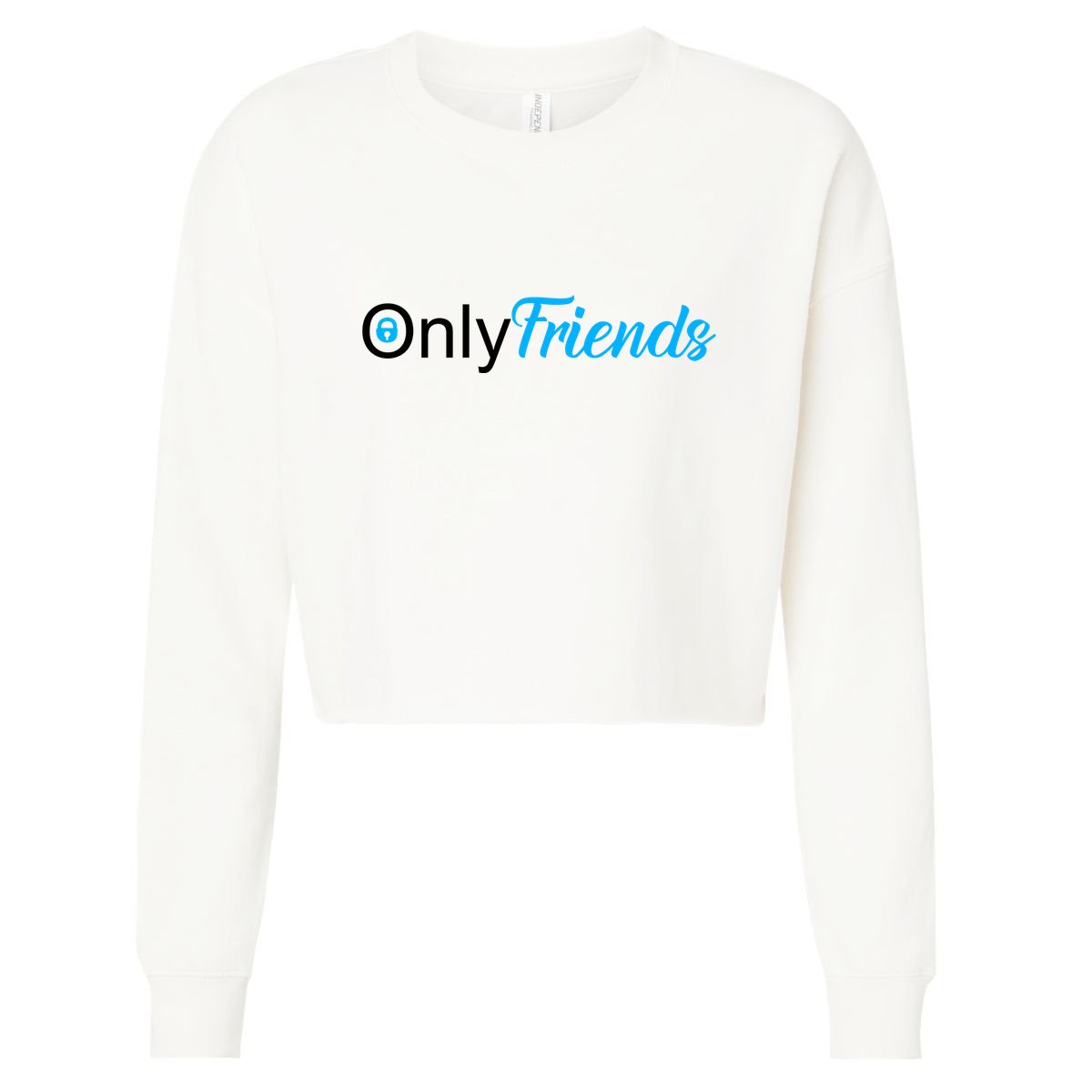 OnlyFriends Funny Meme Cropped Pullover Crew