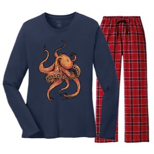 Octopus For Men Women Boy Girl Women's Long Sleeve Flannel Pajama Set 