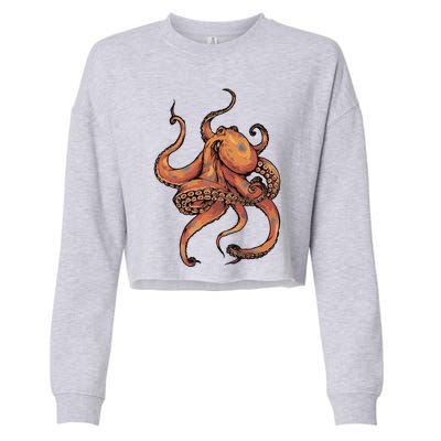 Octopus For Men Women Boy Girl Cropped Pullover Crew