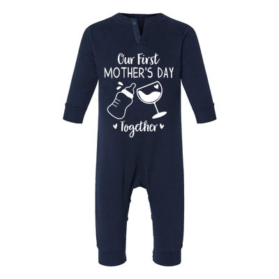 Our First Mothers Day Matching Wo Baby First Time Mom Infant Fleece One Piece