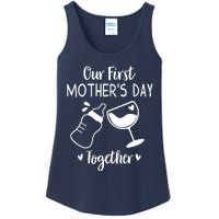 Our First Mothers Day Matching Wo Baby First Time Mom Ladies Essential Tank