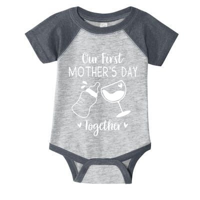 Our First Mothers Day Matching Wo Baby First Time Mom Infant Baby Jersey Bodysuit