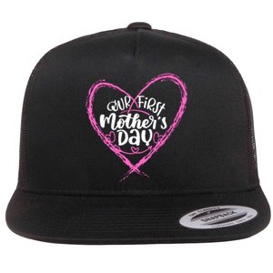 Our First Mothers Day Flat Bill Trucker Hat