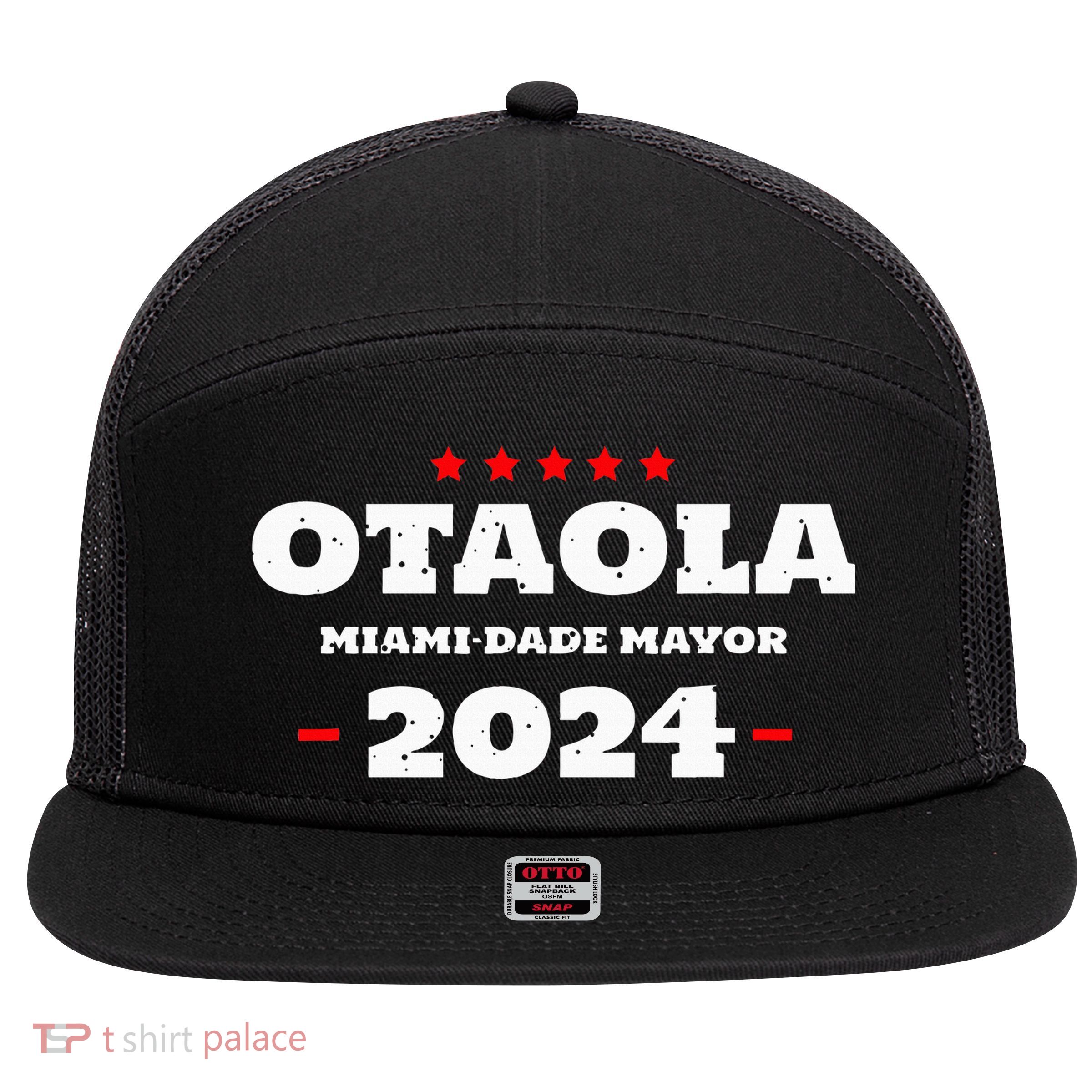 Otaola For Mayor Miami Dade 2024 Vota Republicano 7 Panel Mesh Trucker Snapback Hat