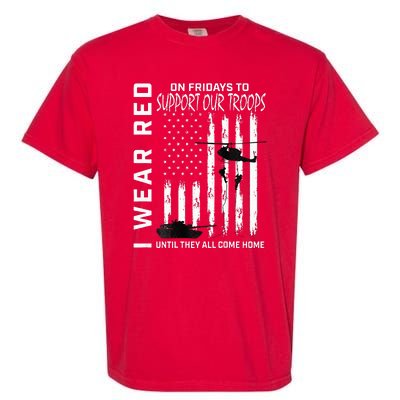 On Fridays Military Veteran Support Our Troops Flag Garment-Dyed Heavyweight T-Shirt