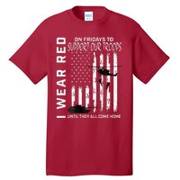 On Fridays Military Veteran Support Our Troops Flag Tall T-Shirt