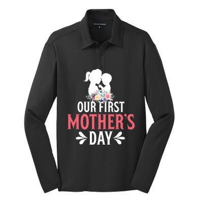 Our First Mother's Day T Silk Touch Performance Long Sleeve Polo