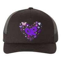 Olivia First Name Personalized Groovy 80S Heart Yupoong Adult 5-Panel Trucker Hat