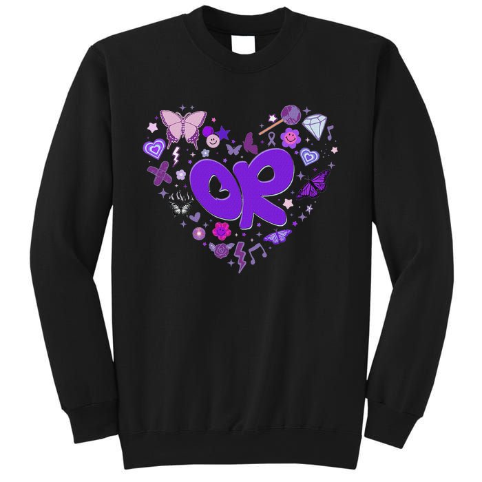 Olivia First Name Personalized Groovy 80S Heart Sweatshirt