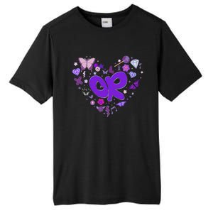 Olivia First Name Personalized Groovy 80S Heart Tall Fusion ChromaSoft Performance T-Shirt