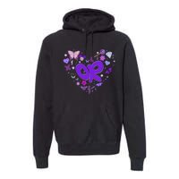 Olivia First Name Personalized Groovy 80S Heart Premium Hoodie