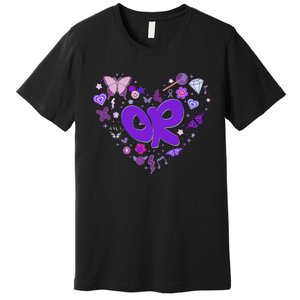 Olivia First Name Personalized Groovy 80S Heart Premium T-Shirt