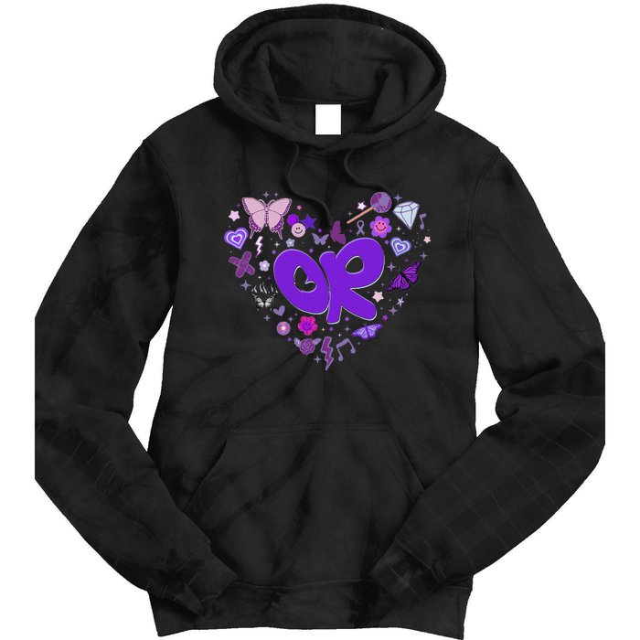 Olivia First Name Personalized Groovy 80S Heart Tie Dye Hoodie