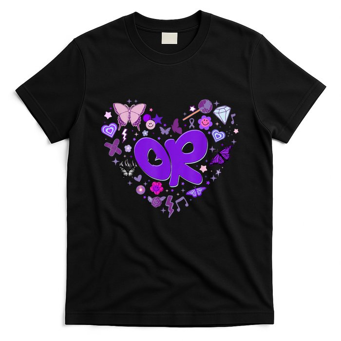 Olivia First Name Personalized Groovy 80s Heart T-Shirt