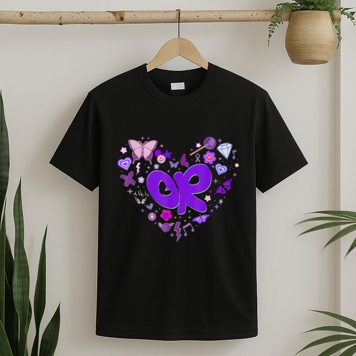 Olivia First Name Personalized Groovy 80s Heart T-Shirt