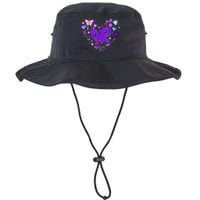 Olivia First Name Personalized Groovy 80s Heart Legacy Cool Fit Booney Bucket Hat