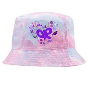 Olivia First Name Personalized Groovy 80s Heart Tie-Dyed Bucket Hat